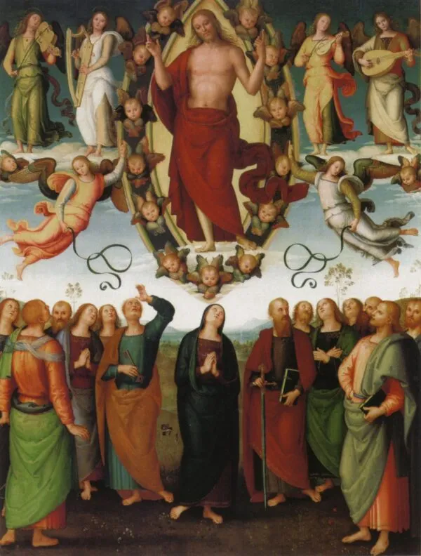 Sansepolcro Altarpiece (1510) by Pietro Perugino — original painting reproduced as a hand-painted oil on canvas