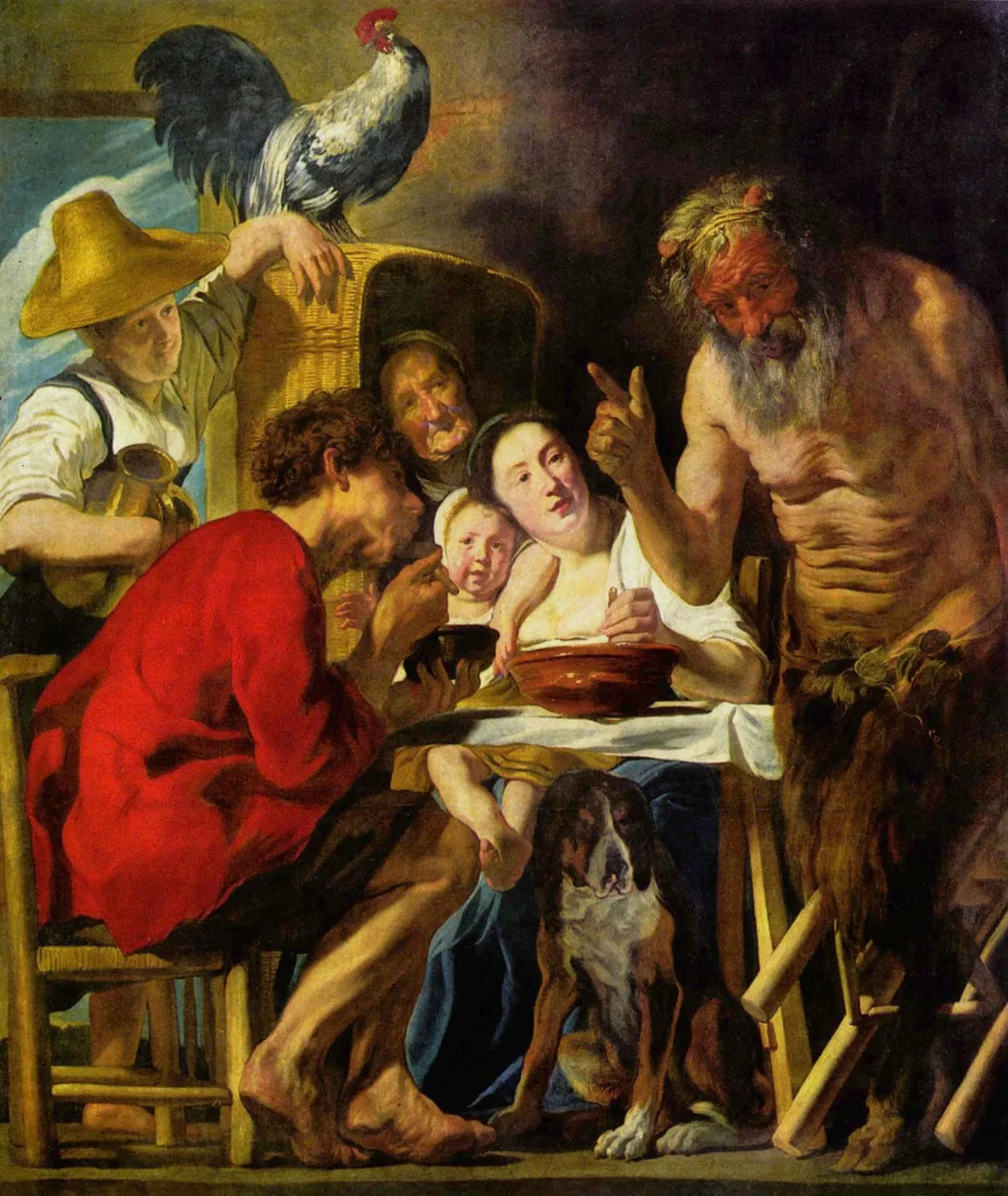 Satyr and the peasant — Jacob Jordaens