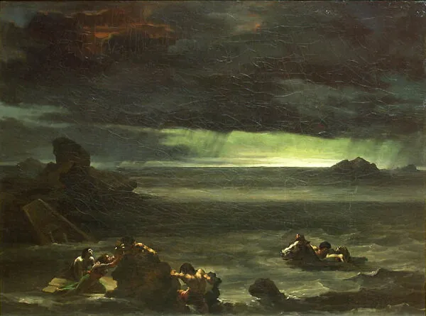 Scène du déluge (1819) by Théodore Géricault — original painting reproduced as a hand-painted oil on canvas