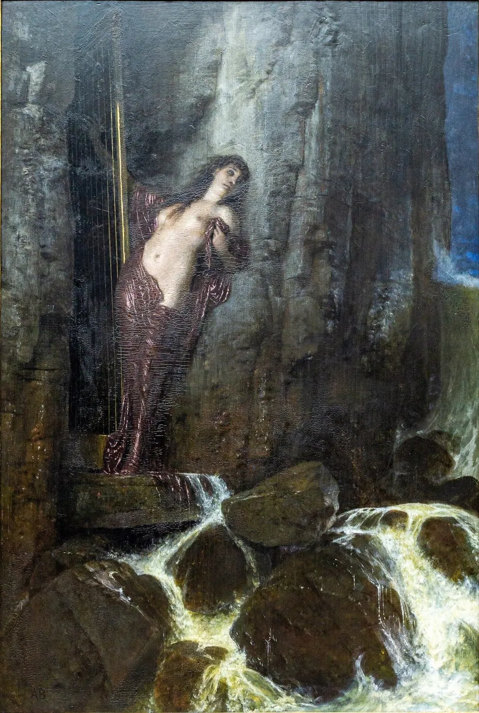 Sea Surf (the Sound) (1879) by Arnold Böcklin — original painting reproduced as a hand-painted oil on canvas
