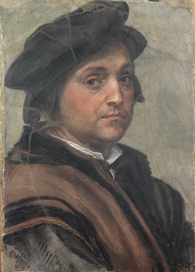 Self-portrait (1528) by Andrea del Sarto — original painting reproduced as a hand-painted oil on canvas