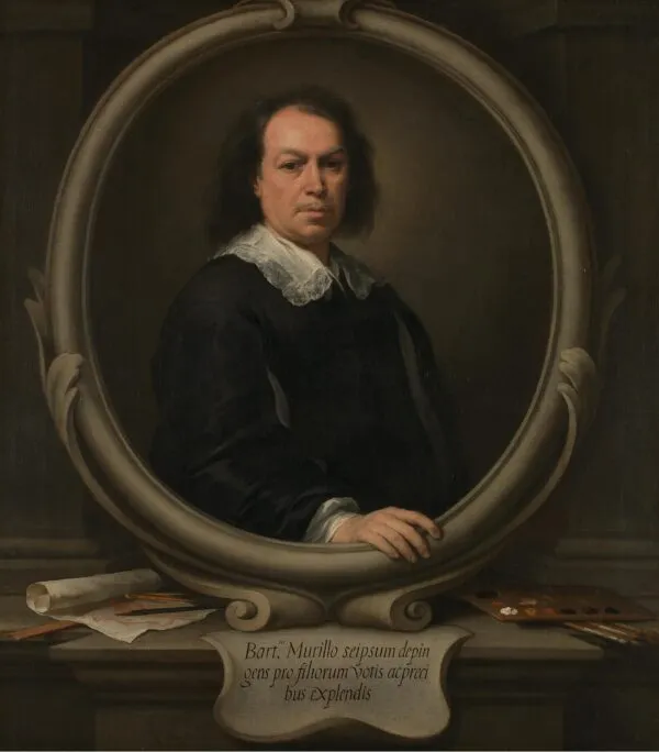 Self-portrait (1670) by Bartolomé Esteban Murillo — original painting reproduced as a hand-painted oil on canvas