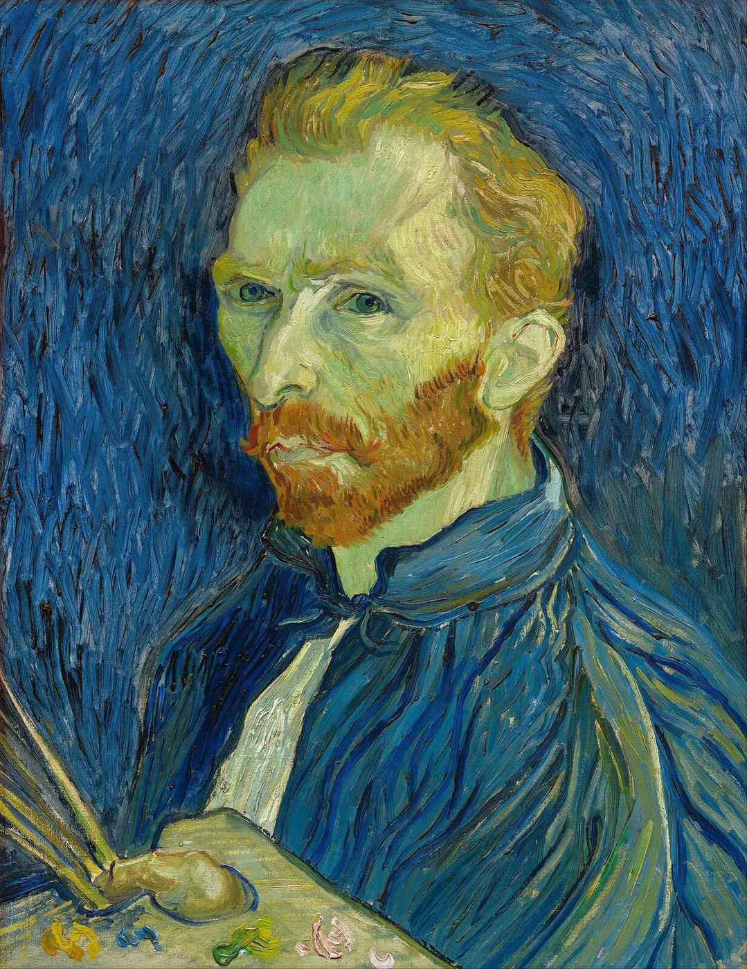 Self-portrait by Vincent van Gogh (1888) by Vincent van Gogh — original painting reproduced as a hand-painted oil on canvas