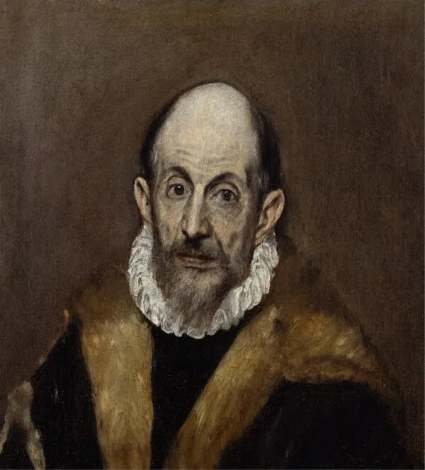 Self-Portrait (?) (1595) by El Greco — original painting reproduced as a hand-painted oil on canvas
