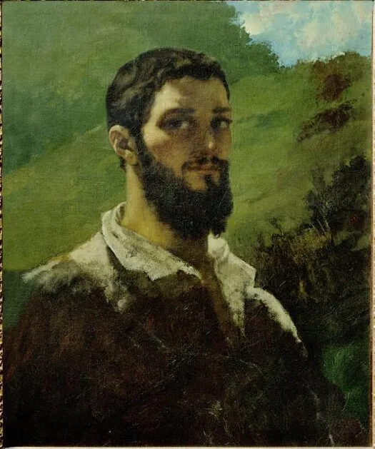 Self-Portrait (1851) by Gustave Courbet — original painting reproduced as a hand-painted oil on canvas