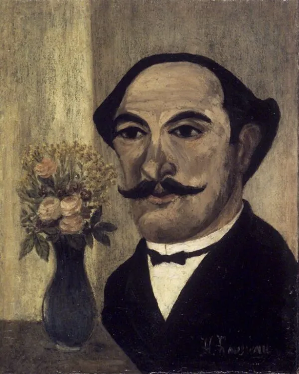 Self-portrait (1900) by Henri Rousseau — original painting reproduced as a hand-painted oil on canvas