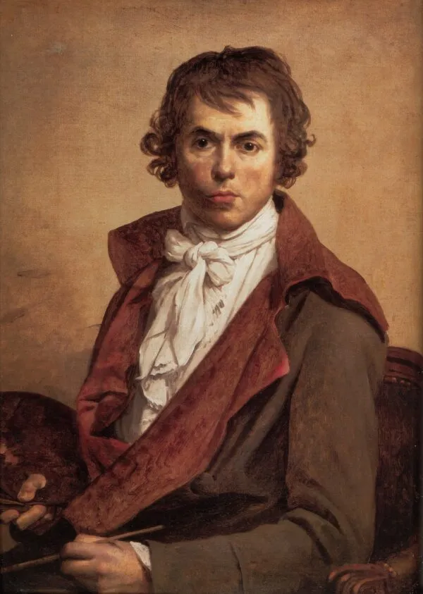 Self-portrait (1794) by Jacques-Louis David — original painting reproduced as a hand-painted oil on canvas
