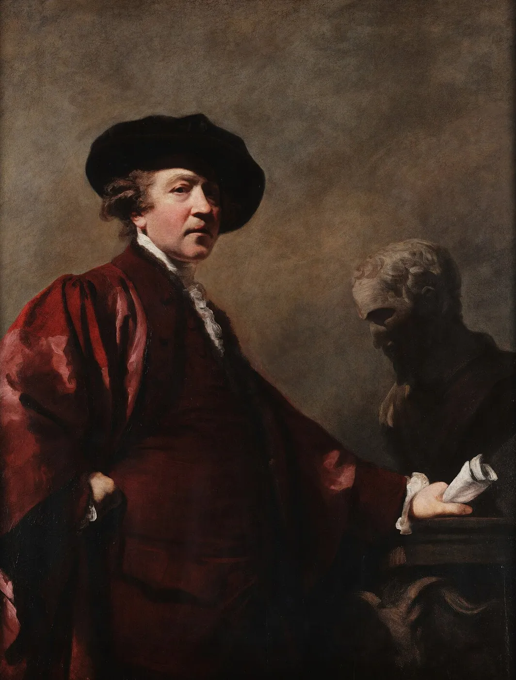 Self-Portrait (1780) by Joshua Reynolds — original painting reproduced as a hand-painted oil on canvas