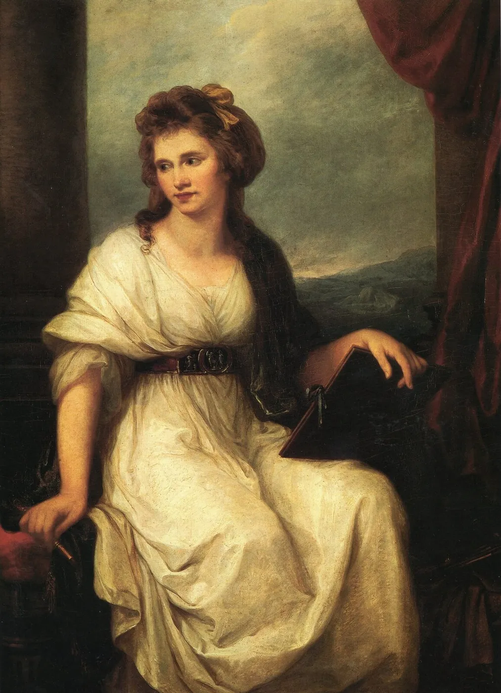 Self-portrait of Angelica Kauffman (1787) by Angelica Kauffmann — original painting reproduced as a hand-painted oil on canvas