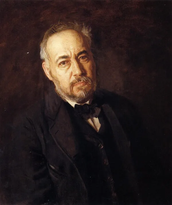 Self-portrait (1902) by Thomas Eakins — original painting reproduced as a hand-painted oil on canvas