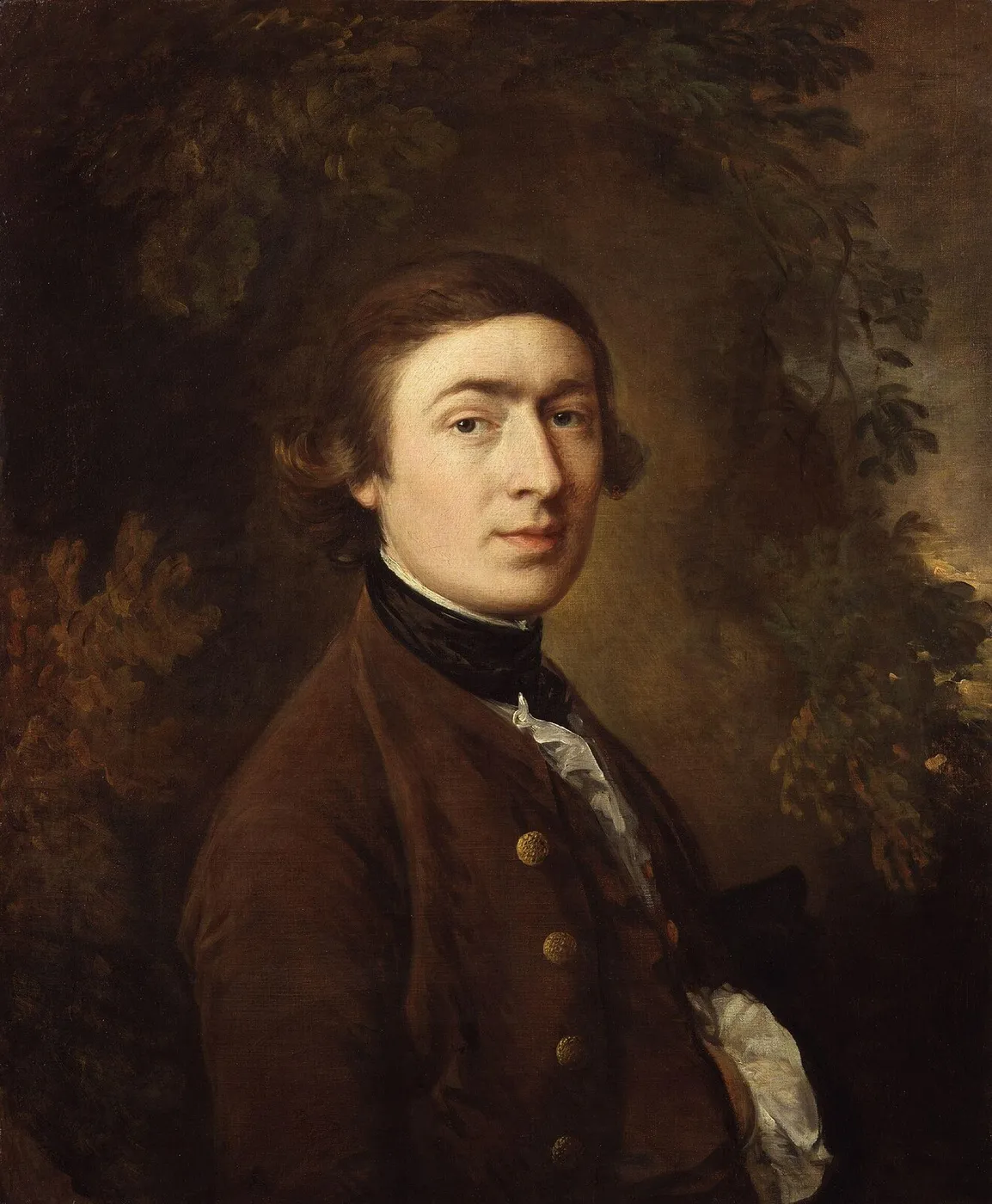 Self-portrait (1758) by Thomas Gainsborough — original painting reproduced as a hand-painted oil on canvas