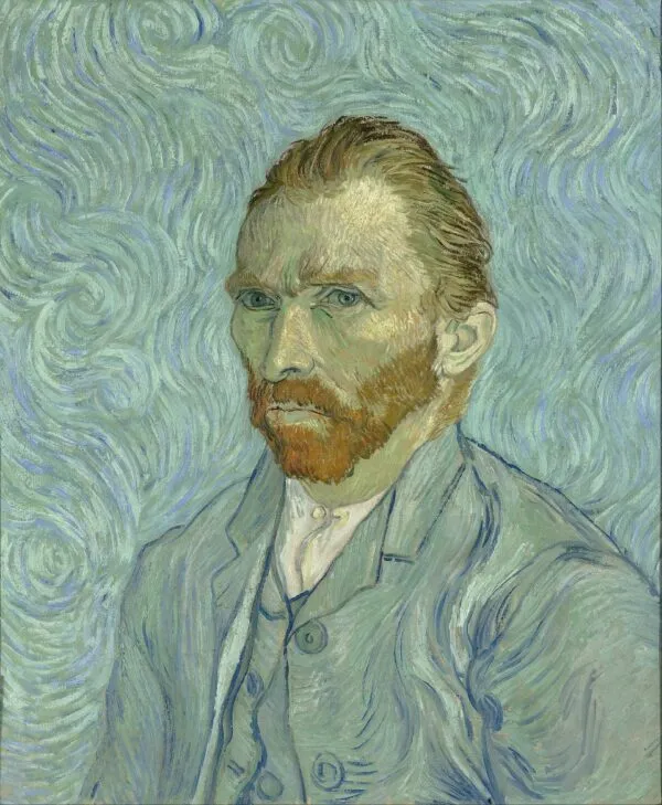Self-portrait (1889) by Vincent van Gogh — original painting reproduced as a hand-painted oil on canvas