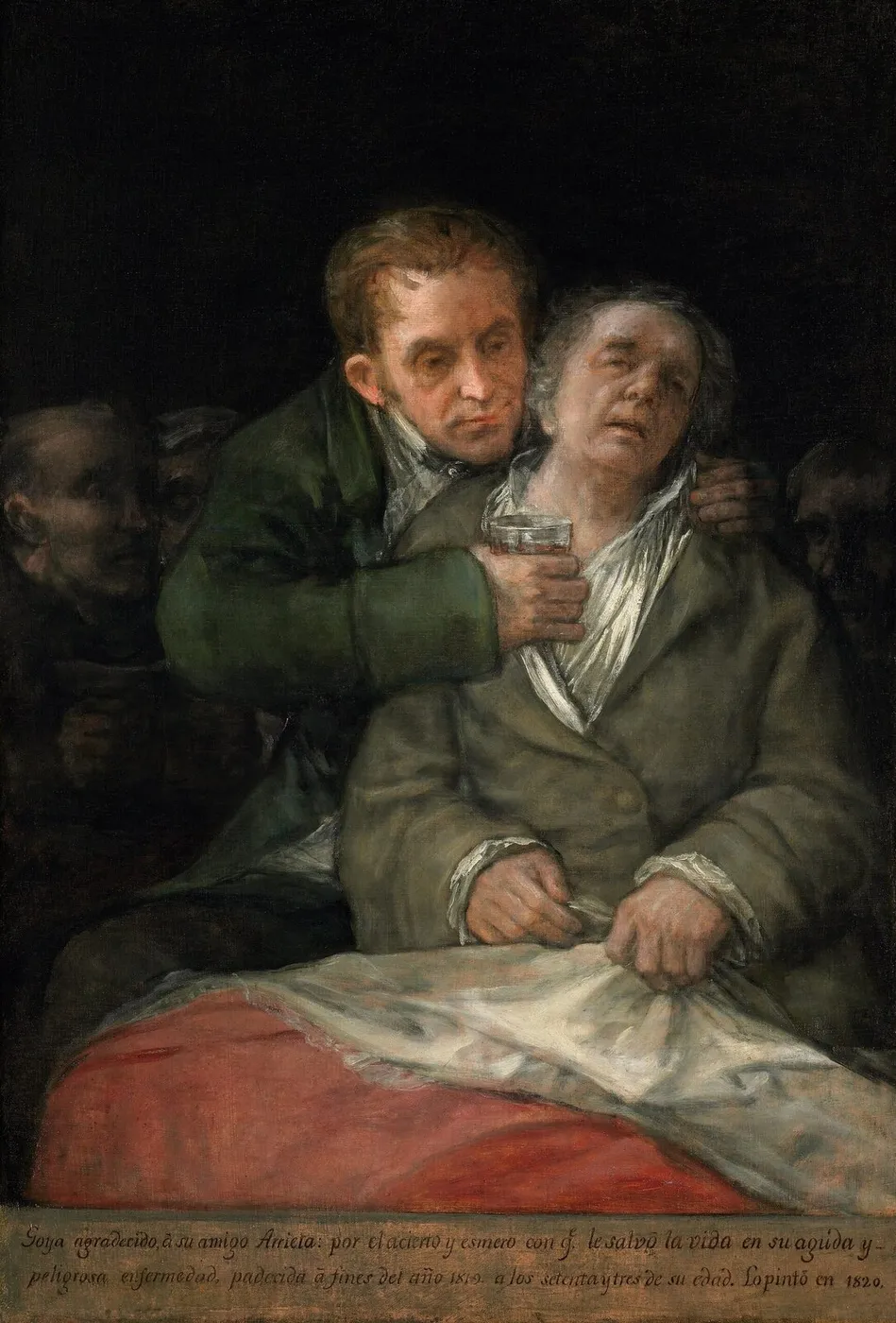 Self-portrait with Dr Arrieta — Francisco Goya