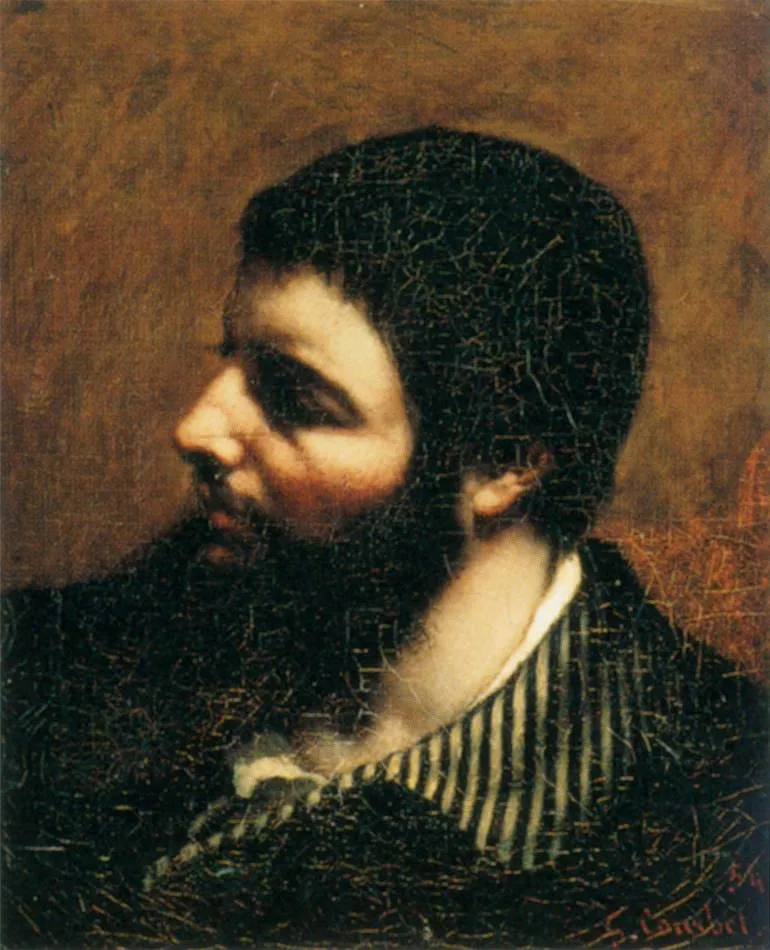 self-portrait with Striped Collar — Gustave Courbet