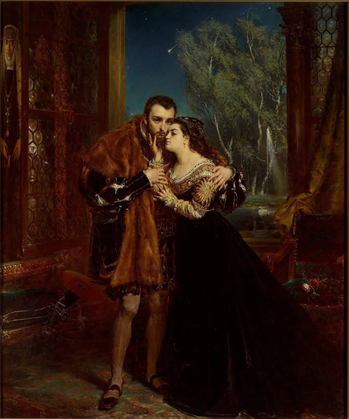 Sigismund Augustus and Barbara at the Radziwiłł court in Vilnius (1867) by Jan Matejko — original painting reproduced as a hand-painted oil on canvas