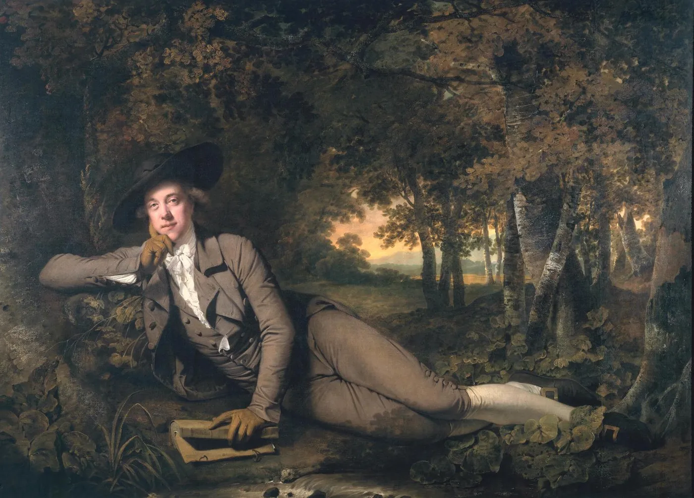 Sir Brooke Boothby (1781) by Joseph Wright of Derby — original painting reproduced as a hand-painted oil on canvas