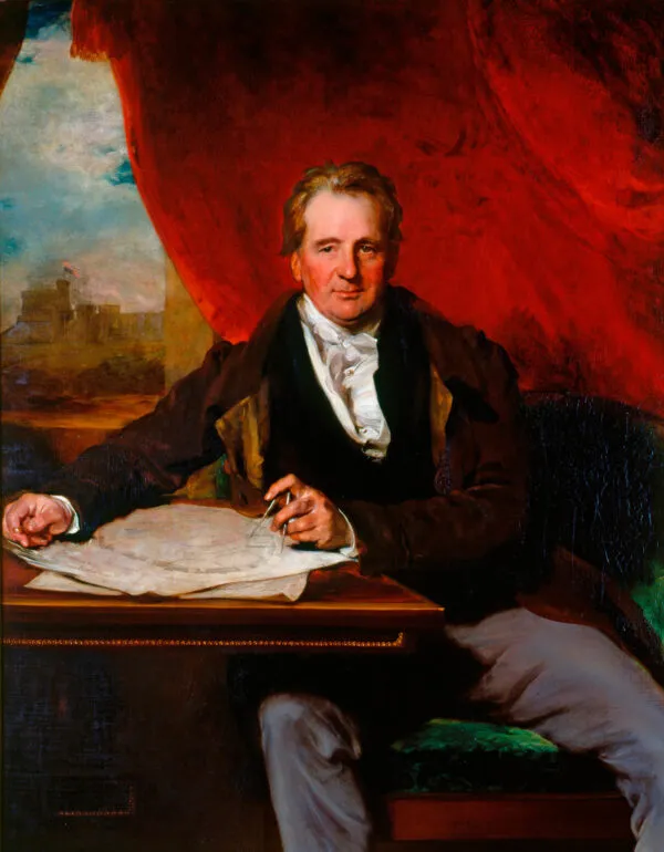 Sir Jeffry Wyatville (1766-1840) (1829) by Thomas Lawrence — original painting reproduced as a hand-painted oil on canvas