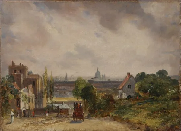 Sir Richard Steele's Cottage, Hampstead (1831) by John Constable — original painting reproduced as a hand-painted oil on canvas