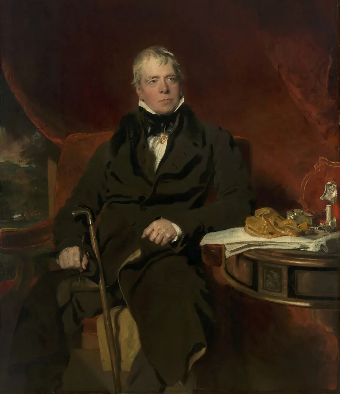 Sir Walter Scott (1771-1832) (1823) by Thomas Lawrence — original painting reproduced as a hand-painted oil on canvas