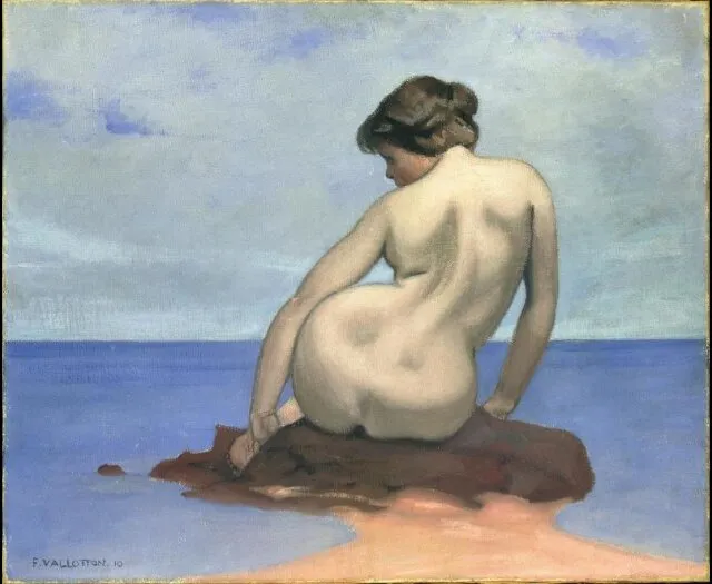Sitting on a rock — Félix Vallotton