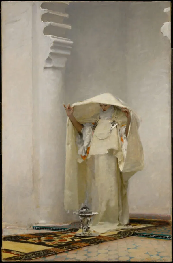 Smoke of Ambergris (1880) by John Singer Sargent — original painting reproduced as a hand-painted oil on canvas