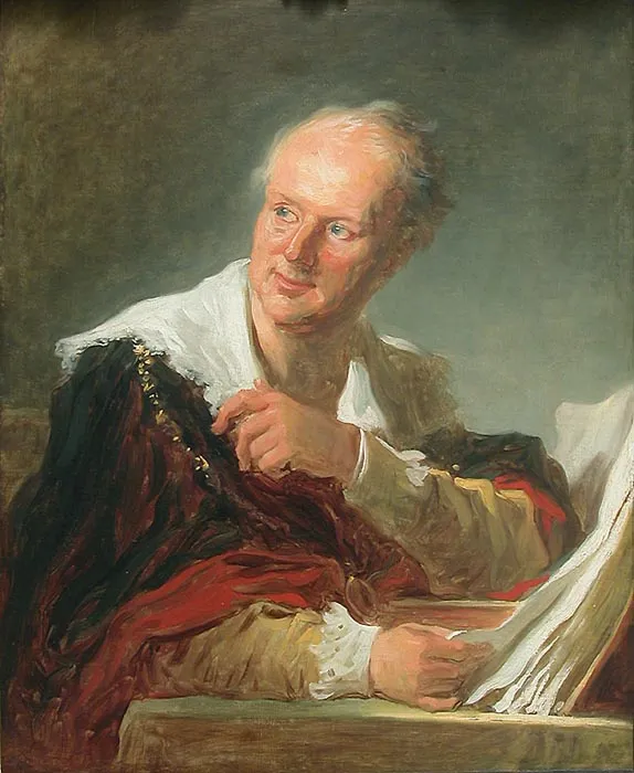 So-called Diderot (1769) by Jean-Honoré Fragonard — original painting reproduced as a hand-painted oil on canvas