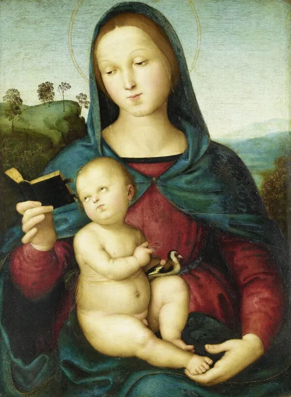 Solly Madonna (1500) by Raphael — original painting reproduced as a hand-painted oil on canvas