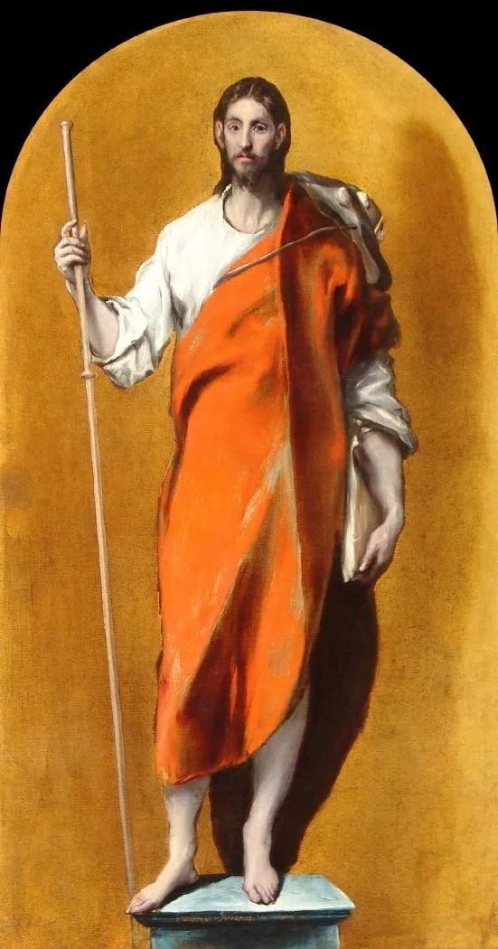 St James as a pilgrim (1590) by El Greco — original painting reproduced as a hand-painted oil on canvas