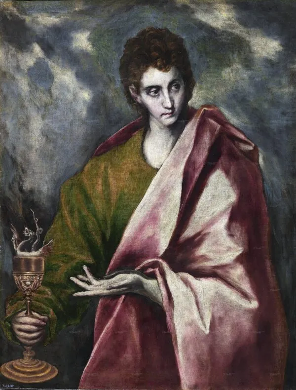 St John the Evangelist (1605) by El Greco — original painting reproduced as a hand-painted oil on canvas