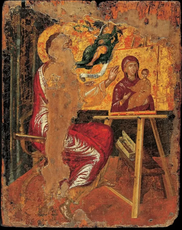 St Luke painting the Virgin (1560) by El Greco — original painting reproduced as a hand-painted oil on canvas
