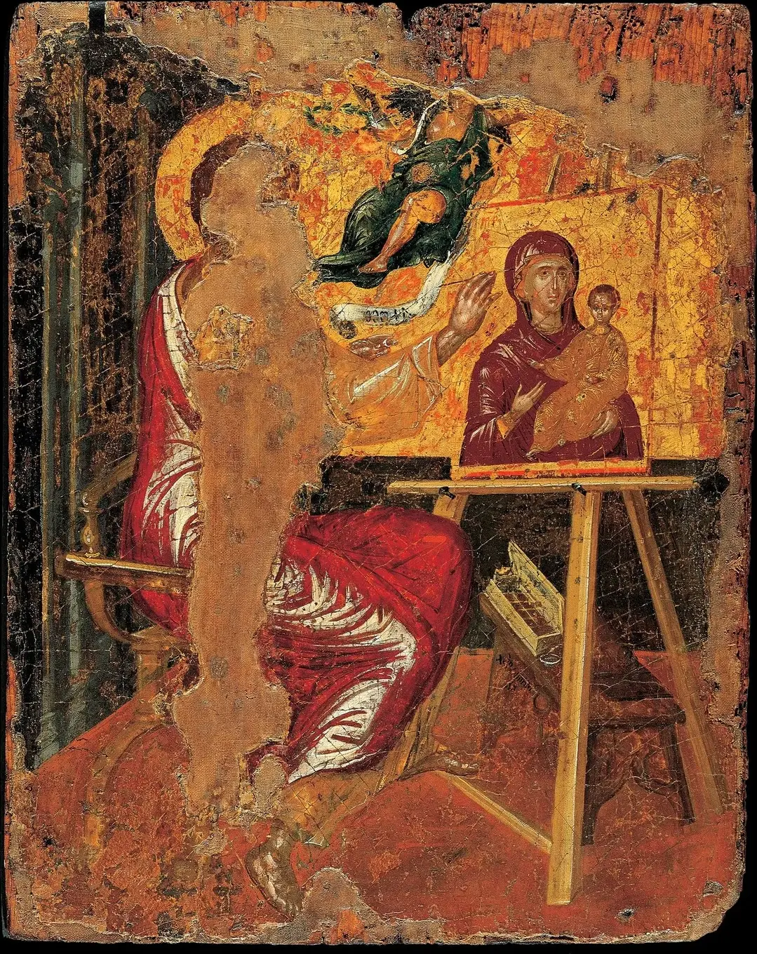 St Luke painting the Virgin (1560) by El Greco — original painting reproduced as a hand-painted oil on canvas