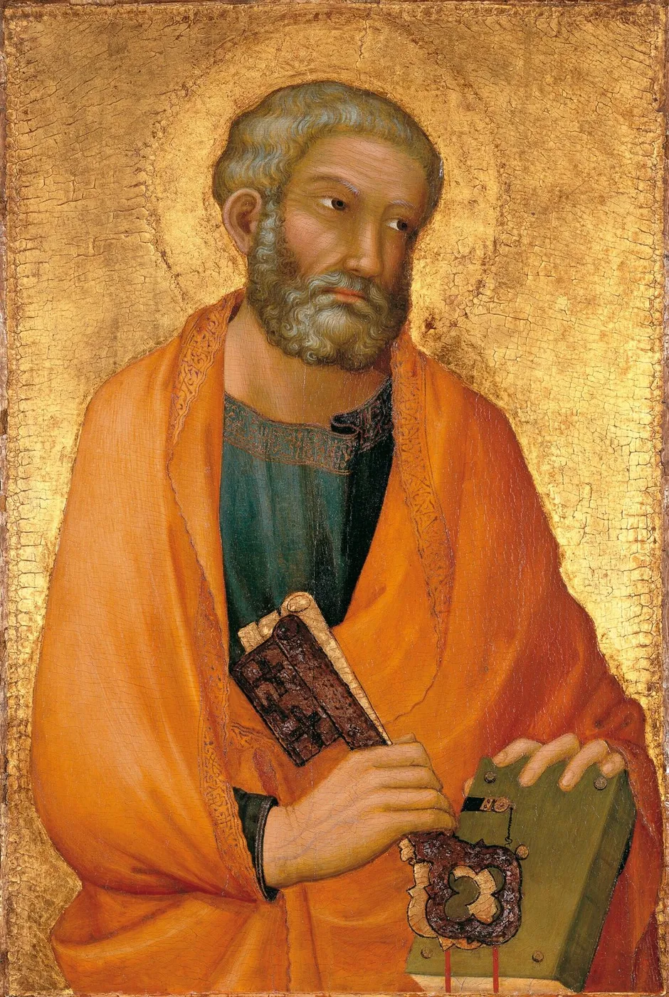 St. Peter (1326) by Simone Martini — original painting reproduced as a hand-painted oil on canvas