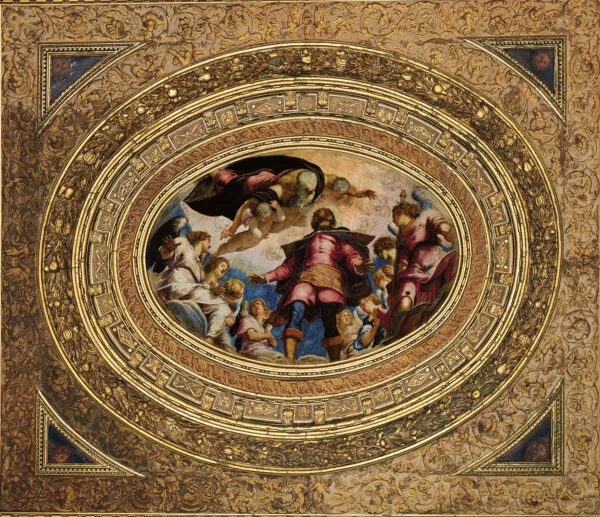 St. Roch in Glory (1564) by Jacopo Tintoretto — original painting reproduced as a hand-painted oil on canvas