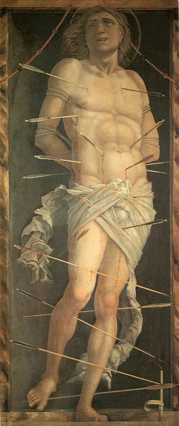 St. Sebastian (1506) by Andrea Mantegna — original painting reproduced as a hand-painted oil on canvas