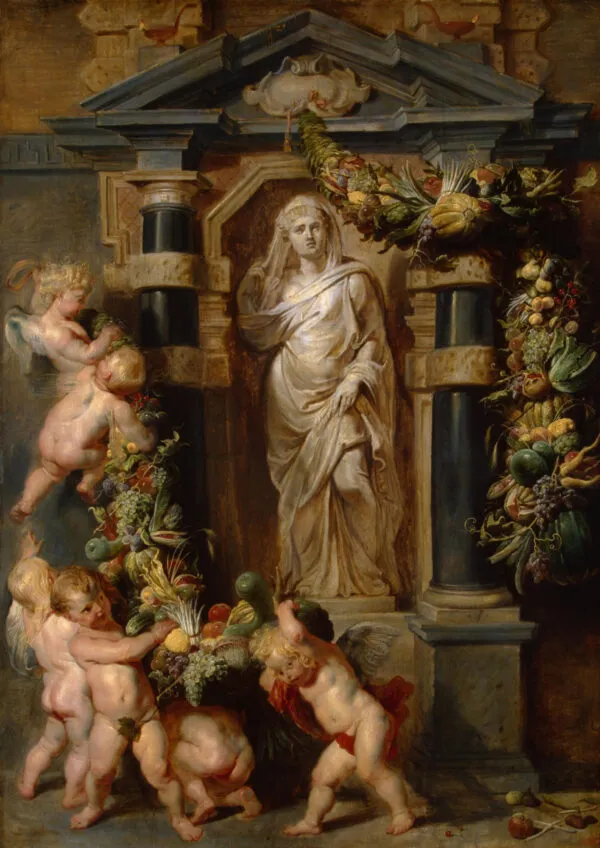 Statue of Ceres (1615) by Peter Paul Rubens — original painting reproduced as a hand-painted oil on canvas