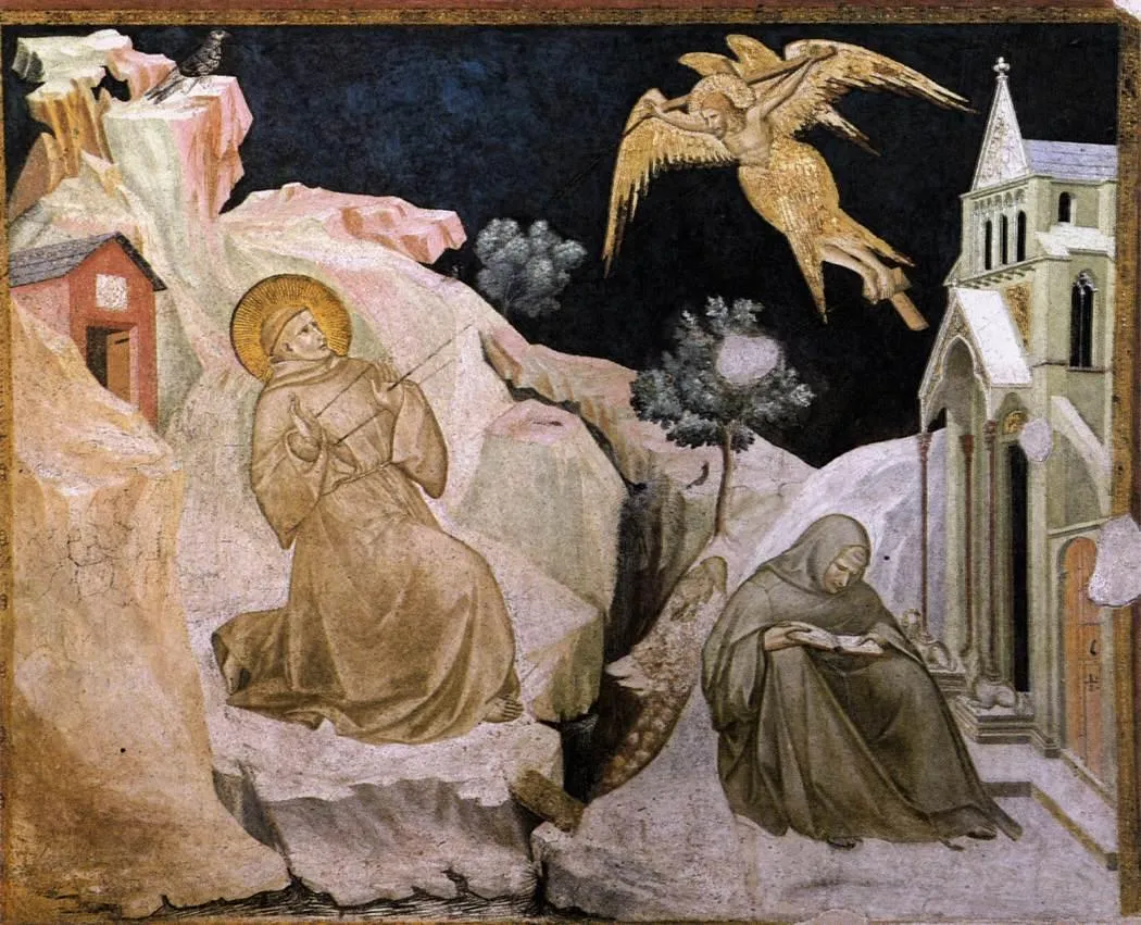 Stigmata of Saint Francis (1310) by Pietro Lorenzetti — original painting reproduced as a hand-painted oil on canvas