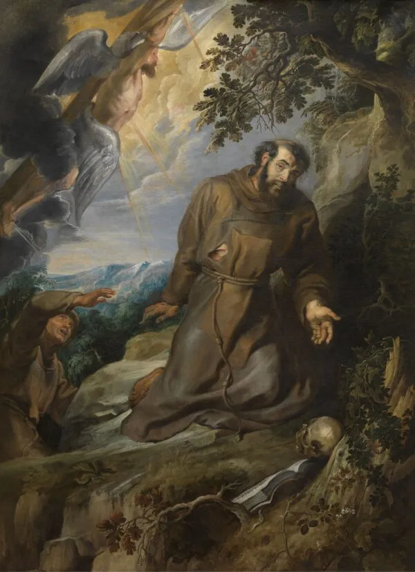 Stigmatisation of Francis of Assisi (1630) by Peter Paul Rubens — original painting reproduced as a hand-painted oil on canvas
