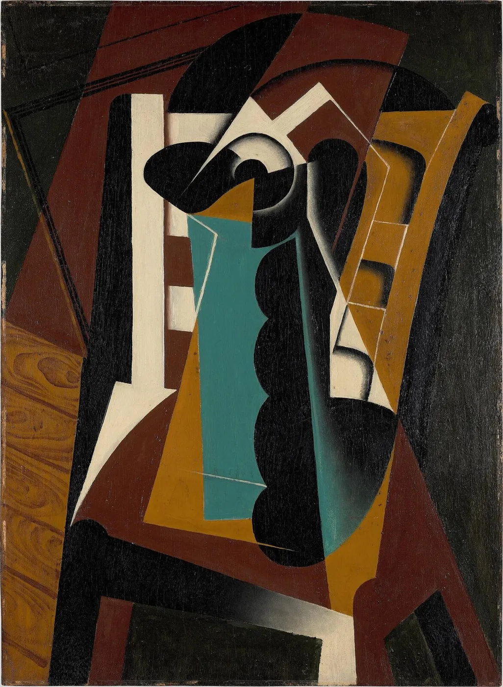 Still Life on a Chair (1917) by Juan Gris — original painting reproduced as a hand-painted oil on canvas