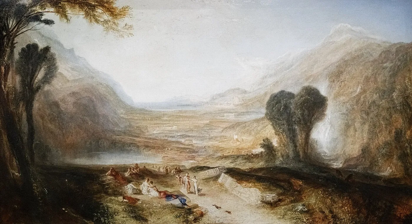 Story of Apollo and Daphne (1837) by J. M. W. Turner — original painting reproduced as a hand-painted oil on canvas