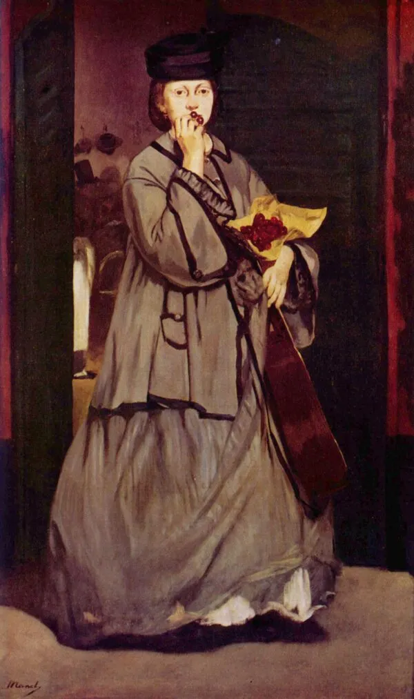 Street Singer (1862) by Édouard Manet — original painting reproduced as a hand-painted oil on canvas