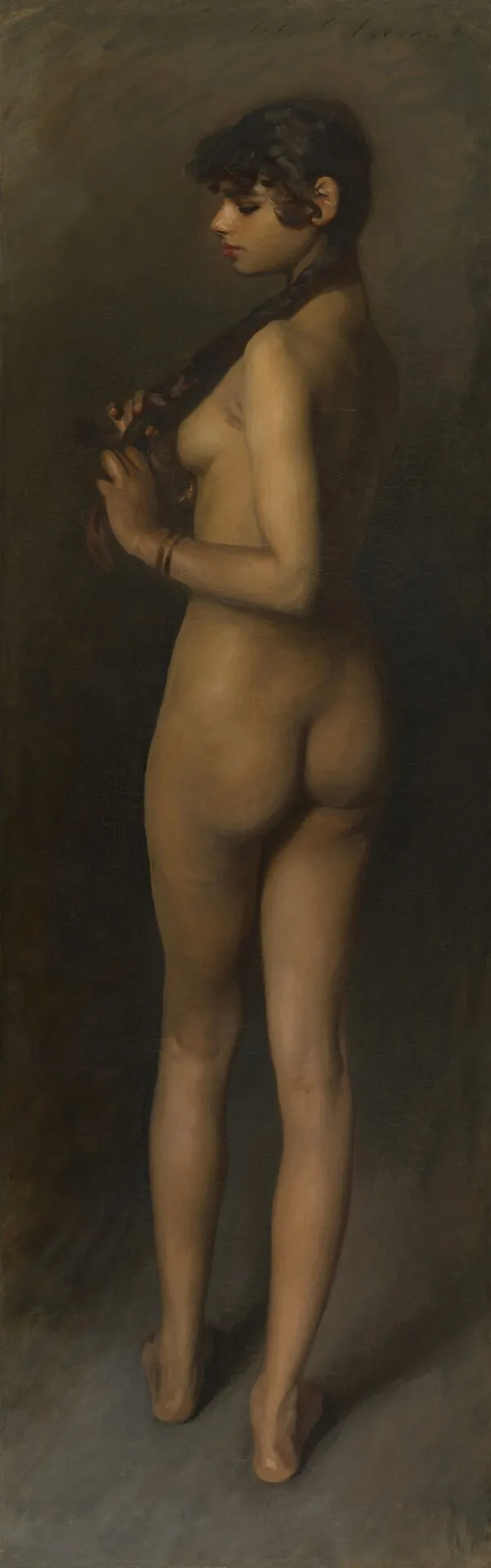 Study from Life (1891) by John Singer Sargent — original painting reproduced as a hand-painted oil on canvas