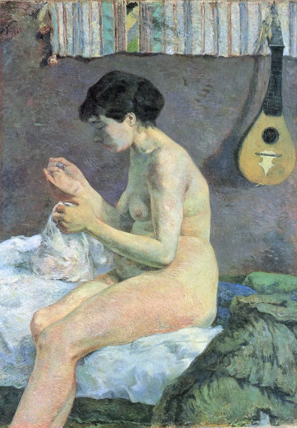 Study of a Nude (1880) by Paul Gauguin — original painting reproduced as a hand-painted oil on canvas