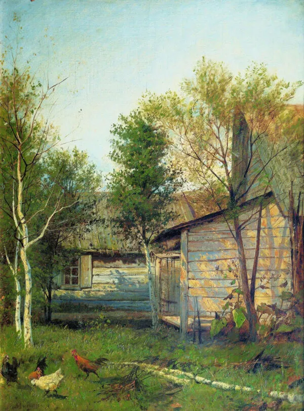 Sunny Day. Spring (1876) by Isaac Levitan — original painting reproduced as a hand-painted oil on canvas