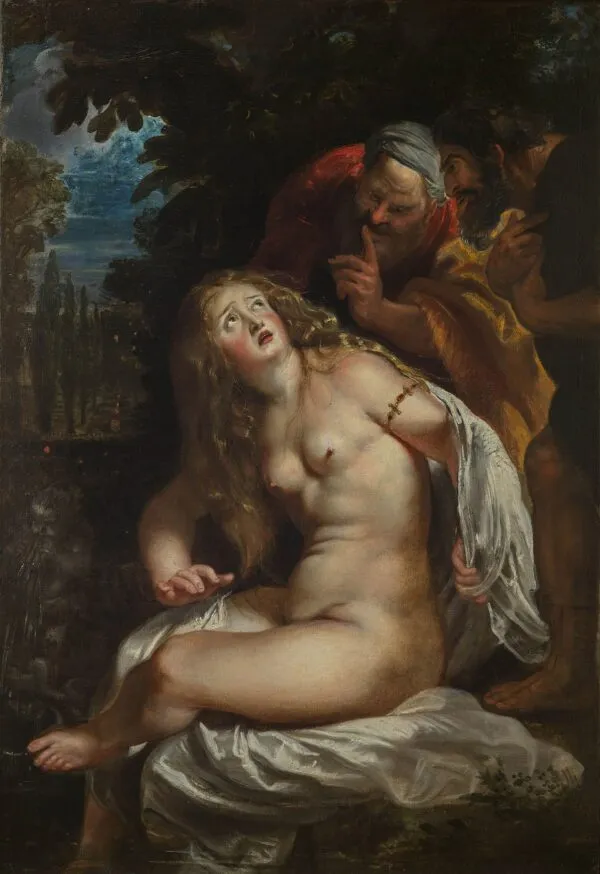 Susanna and the Elders (1606) by Peter Paul Rubens — original painting reproduced as a hand-painted oil on canvas