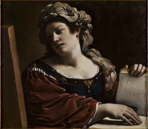 Sybil (1620) by Guercino — original painting reproduced as a hand-painted oil on canvas