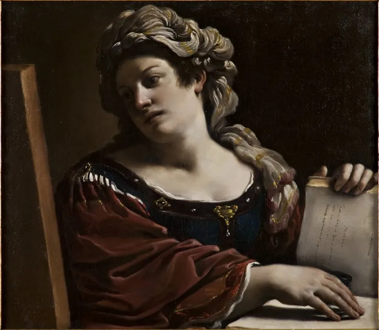 Sybil (1620) by Guercino — original painting reproduced as a hand-painted oil on canvas