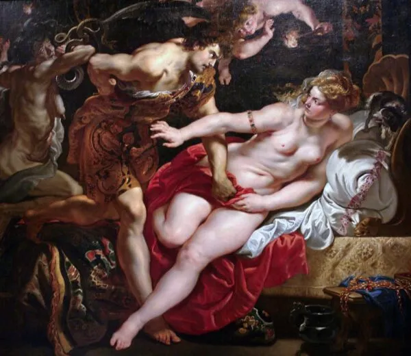 Tarquin and Lucretia (1610) by Peter Paul Rubens — original painting reproduced as a hand-painted oil on canvas