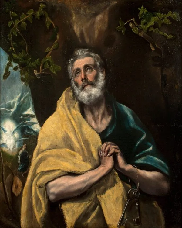 Tears of Saint Peter (1592) by El Greco — original painting reproduced as a hand-painted oil on canvas
