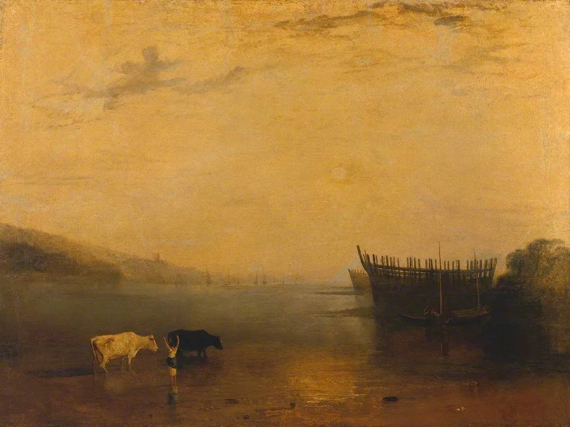 Teignmouth (1812) by J. M. W. Turner — original painting reproduced as a hand-painted oil on canvas