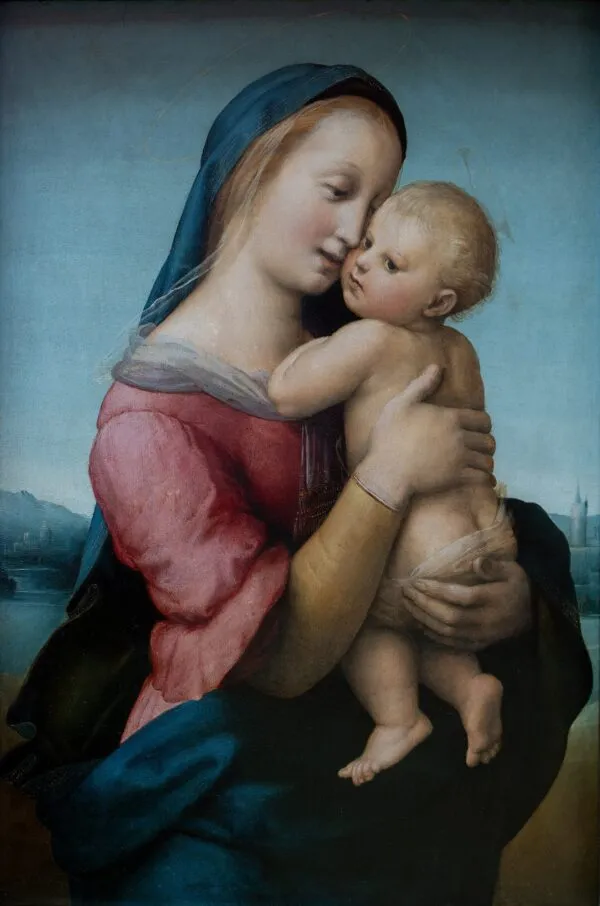 Tempi Madonna (1508) by Raphael — original painting reproduced as a hand-painted oil on canvas